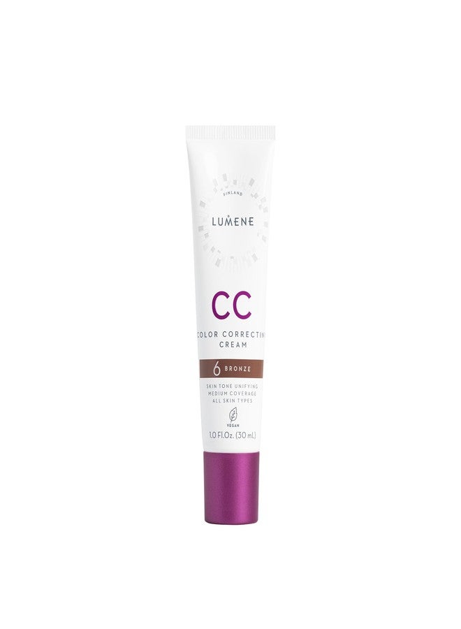 Lumene CC Color Correcting Cream Vegan Foundation 1 fl oz - 6 Bronze - Image 1