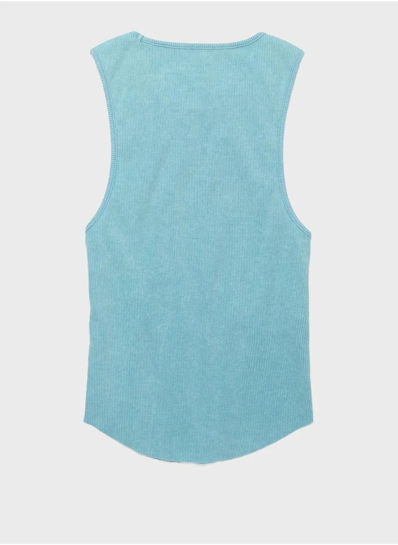امريكان ايجل Crew Neck Knitted Tank Top