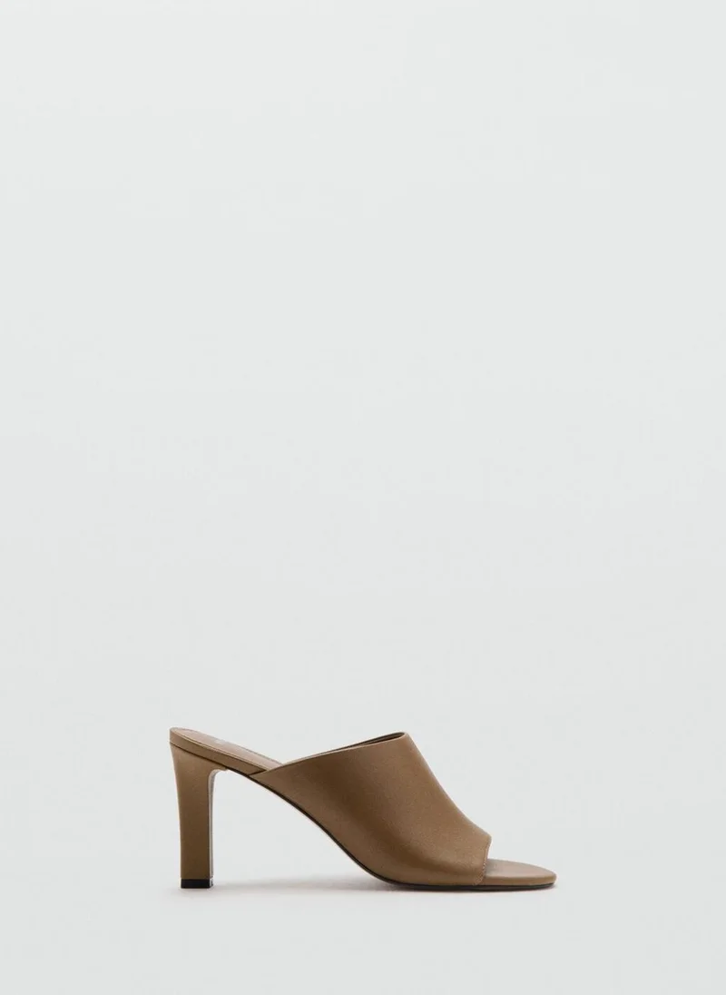 مانجو Heel Leather Sandals