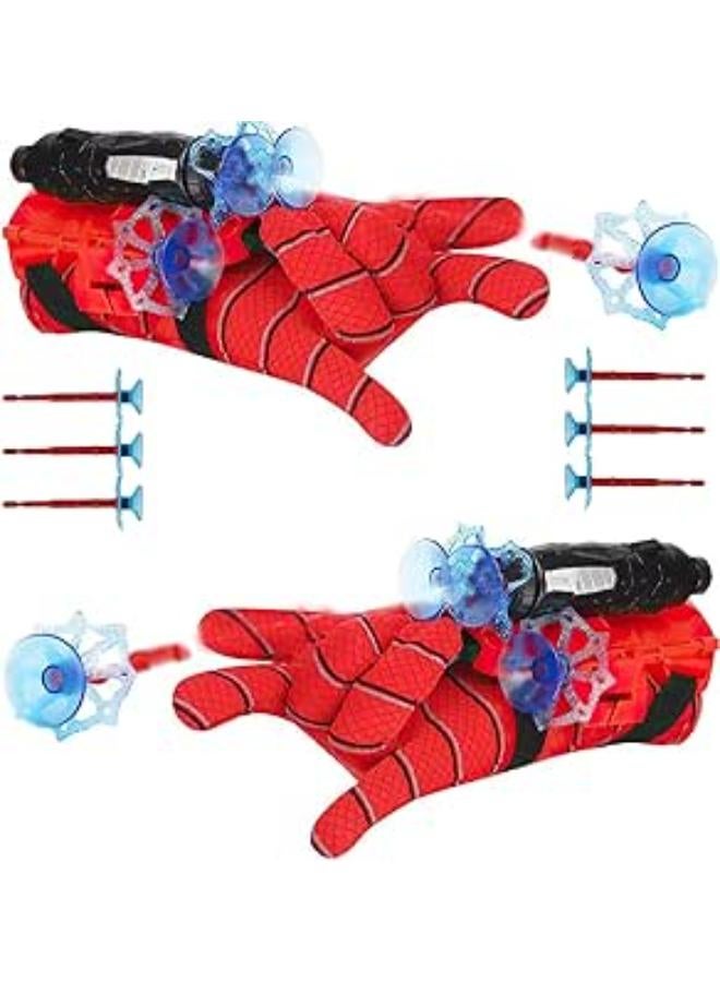YKHSUAOU Super Spider Launcher, Set of 2 Kids Spider Hero Gloves, Spider Launcher Gloves, Spiderman Web Shooter, Launcher Toy, Wrist Toy Set, Cosplay Glove Launcher 