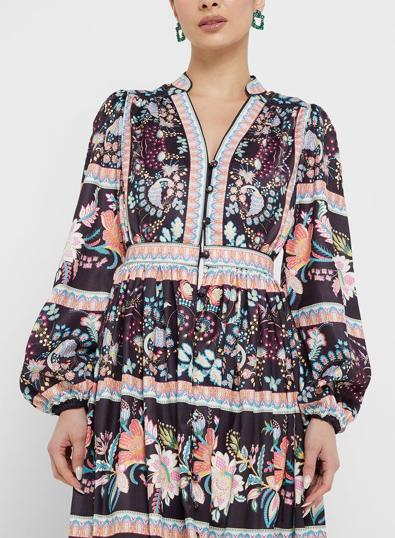 Khizana Floral Print Maxi Dress - Image 3