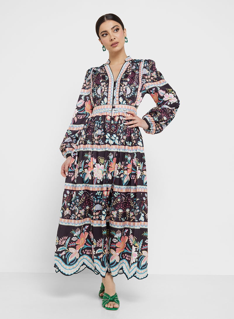 Khizana Floral Print Maxi Dress - Image 4