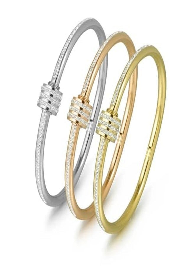 MEENAZ bracelet for women Stylish Bangles for women Adjustable Anti Tarnish Bracelet for girls rose gold Kada for Women Accessories Anti Tarnish Jewellery Stainless Steel Cuff Bracelet gifts Combo - Image 1