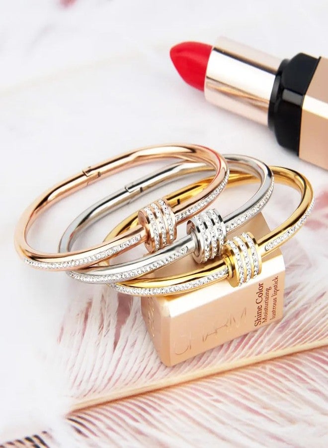 MEENAZ bracelet for women Stylish Bangles for women Adjustable Anti Tarnish Bracelet for girls rose gold Kada for Women Accessories Anti Tarnish Jewellery Stainless Steel Cuff Bracelet gifts Combo - Image 4