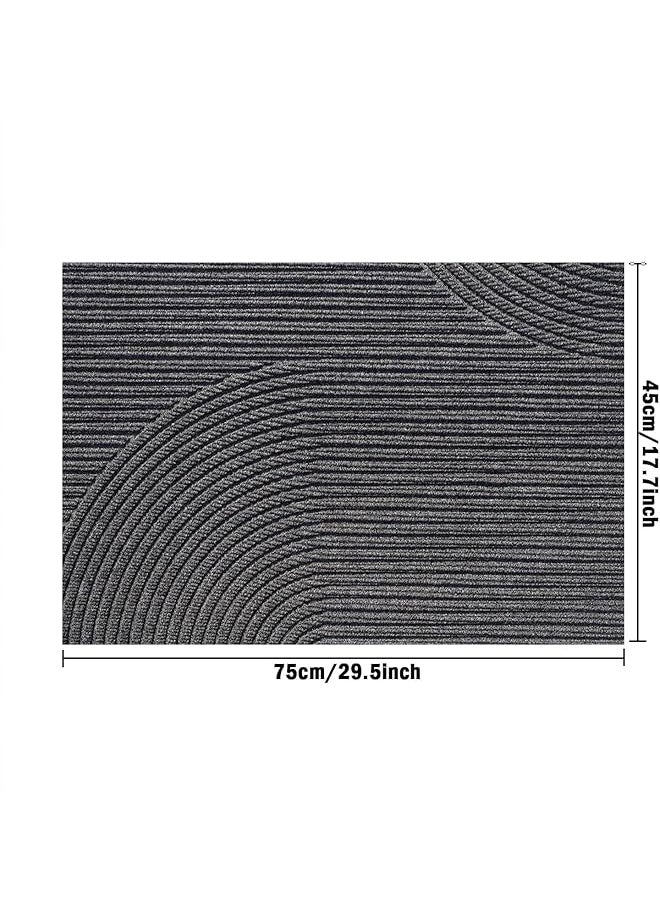 erorex Front Door Mat Indoor Outdoor Entrance Rubber Backing Non Slip Door Mats Waterproof All Season Doormat Heavy Duty Durable Welcome Mat For Front Back Doors Laundry Rooms Grey  - Image 2