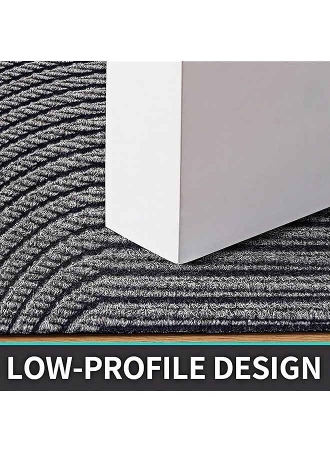erorex Front Door Mat Indoor Outdoor Entrance Rubber Backing Non Slip Door Mats Waterproof All Season Doormat Heavy Duty Durable Welcome Mat For Front Back Doors Laundry Rooms Grey  - Image 3
