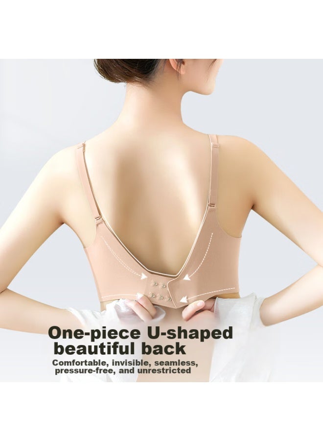 FitonTon Fitonton Women's Bra, Beautiful Back, Wireless, Plus Size, Sports Bra, Push-up, Seamless, Side Support, Summer Sleep Bra  - Image 4
