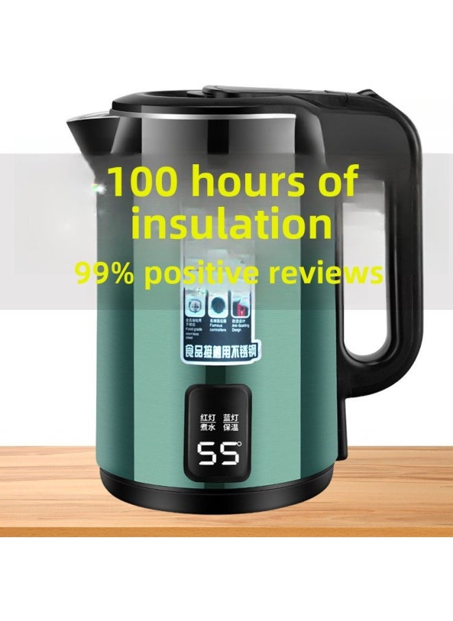 Thickened Thermal Insulation Kettle Household Durable Fast Boiling Large Capacity 304 Boiling Kettle Automatic Power Off-Color:3.0l Golden Color Steel [intelligent Thermal Insulation] Thickened And Durable-Capacity:The Original Price Will Be Restored To 100 Yuan Soon
