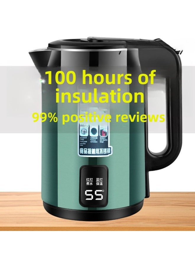 Thickened Thermal Insulation Kettle Household Durable Fast Boiling Large Capacity 304 Boiling Kettle Automatic Power Off-Color:3.0l Golden Color Steel [intelligent Thermal Insulation] Thickened And Durable-Capacity:The Original Price Will Be Restored To 100 Yuan Soon