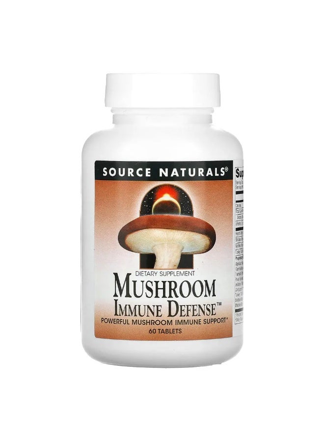 Mushroom Immune Defense, 60 Tablets – Supports Immune Health with Shiitake, Reishi, Maitake, Turkey Tail & Cordyceps