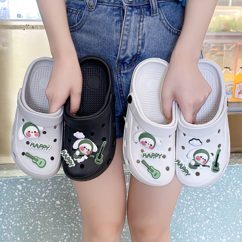 Eva Croc Shoes Women'S Summer Outerwear Thick-Soled Non-Slip Cartoon Couple Men'S Slippers Summer - Image 5