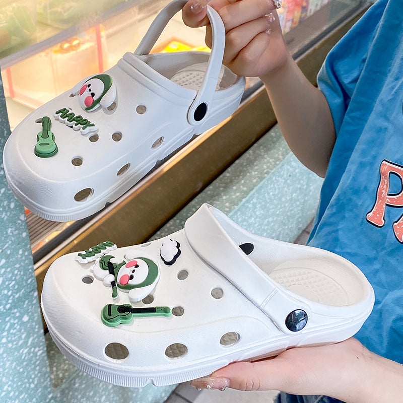 Eva Croc Shoes Women'S Summer Outerwear Thick-Soled Non-Slip Cartoon Couple Men'S Slippers Summer - Image 3