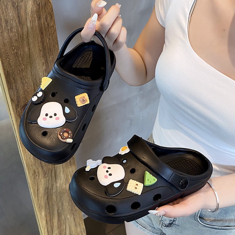 Eva Croc Shoes Women'S Summer Outerwear Thick-Soled Non-Slip Cartoon Couple Men'S Slippers Summer - Image 1