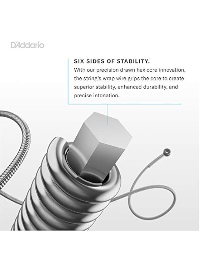 د'اداريو أوتار قيثارة باس - أوتار باس نيكل XL - EXL170-5 - تنغيم مثالي، إحساس، متانة - لقيثارات باس 5 أوتار - 45-130 عادي خفيف 5 أوتار، مقياس طويل - Image 4