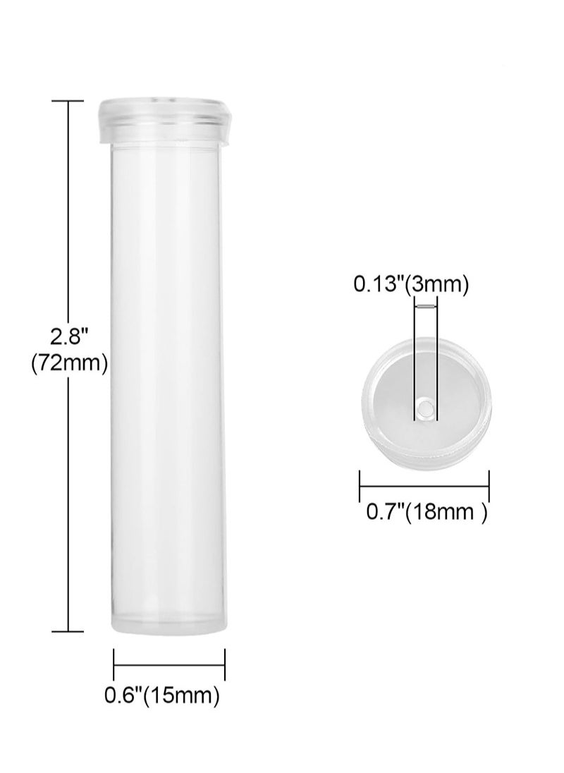 Aikanbo - 20 Pack Floral Water Tubes/Vials for Flower Arrangements, Rose Flower Water Tubes Aqua Picks，Clear Plastic Rose Water Tubes with Picks，Floral Water Tubes Stems Picks (7.2 x 1.5cm) - Image 1