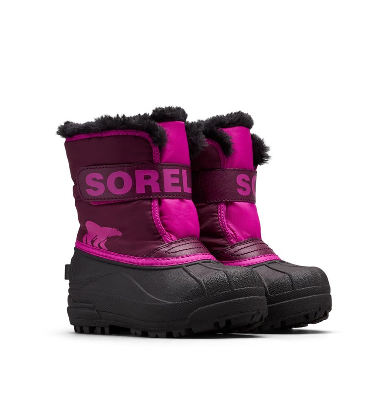 Sorel Youth Unisex Little Children's Snow Commander Boots - Purple Dahlia, Groovy Pink - Size 4 - Image 1