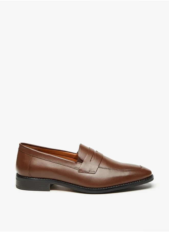 DUCHINI Men's Solid Slip-On Loafers