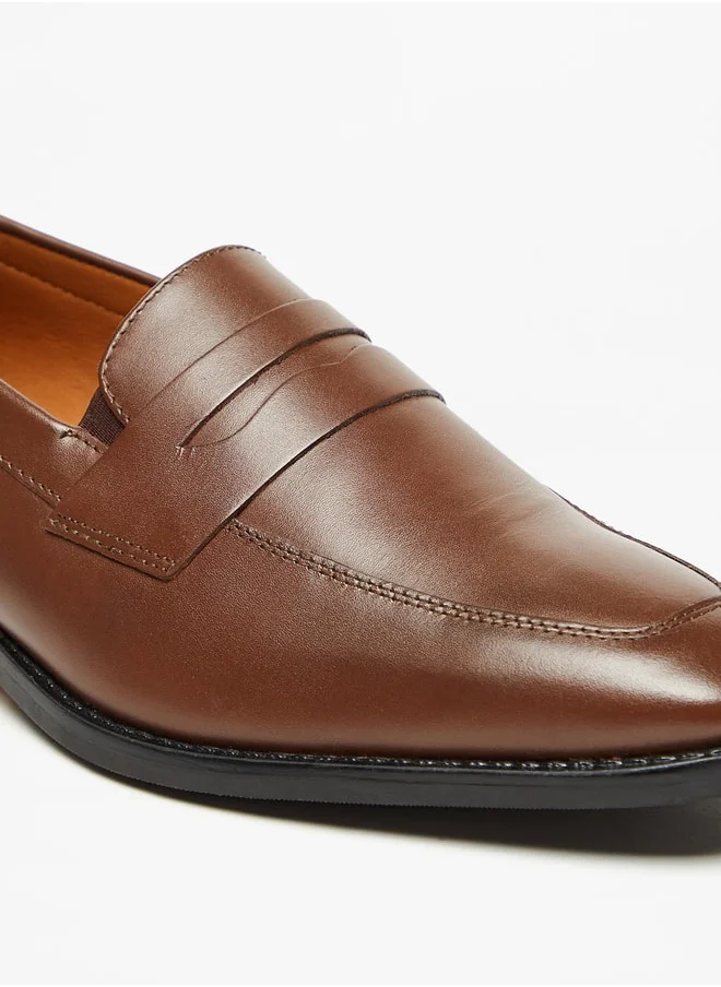 DUCHINI Men's Solid Slip-On Loafers