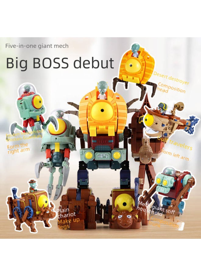 null - Xinlexin Transformation Plant Vs Zombie Toy Alloy Combination Robot Assembling Mecha BOOS Five-in-one-Color:2604 [zombie Chicken Guardian]] - Image 1