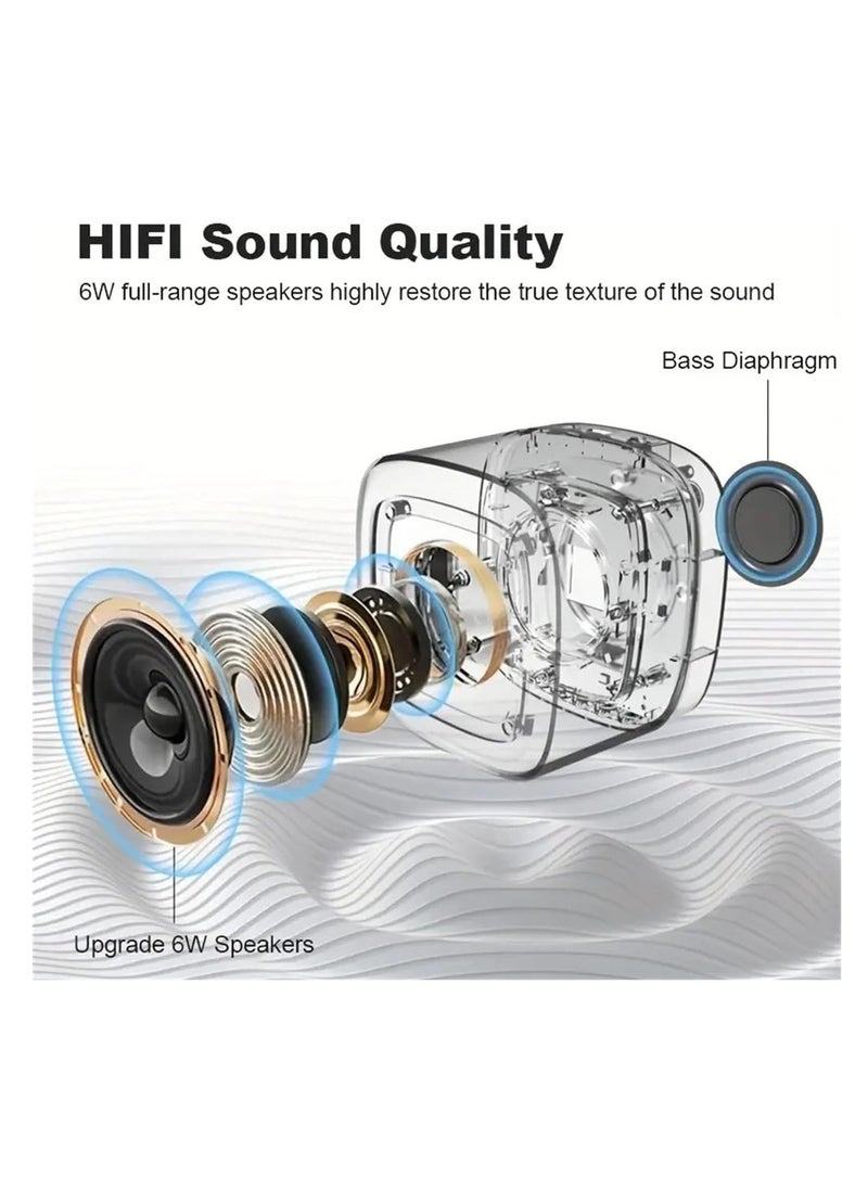 Mini for for Karaoke Machine With 2 Wireless Microphones Portable Bluetooth Speaker With RGB Light Singing Machine With Echo And Vocal Cut Supports TF AUX-in For Home Party Meeting