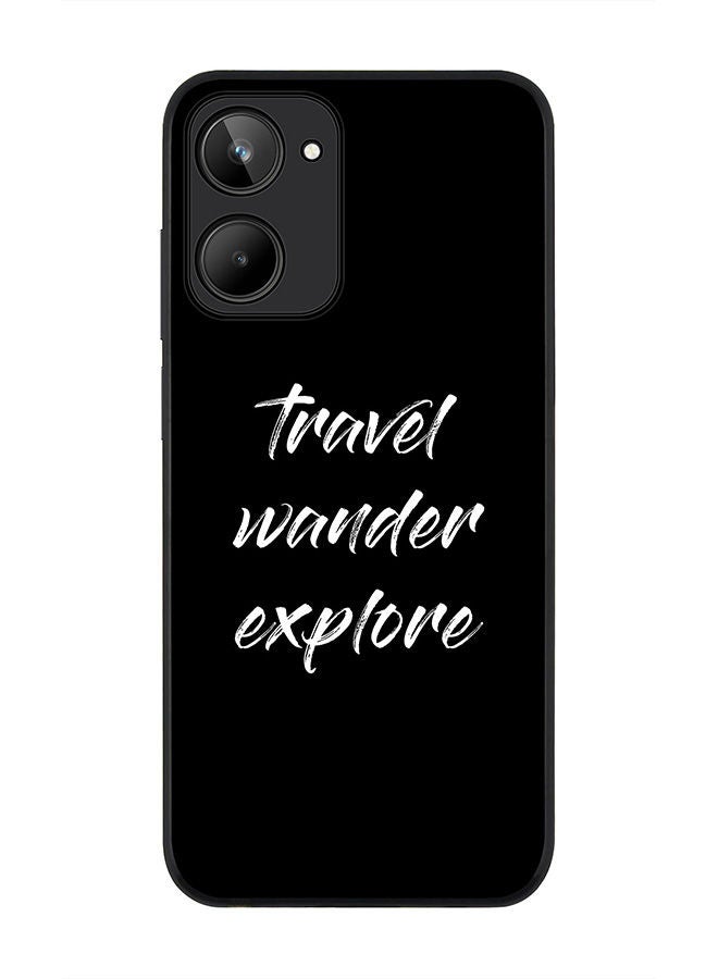 Stylizedd حافظة سوداء متينة لهاتف Realme 10 4G - غلاف مرن من مطاط TPU مضاد للصدمات - Image 1