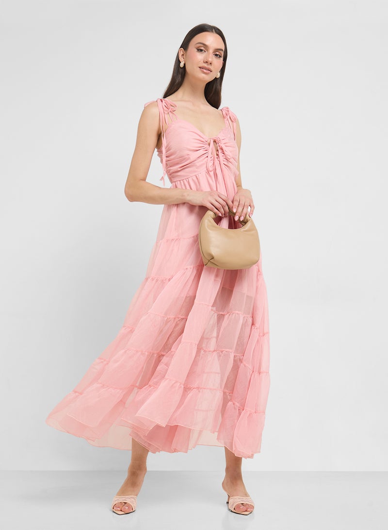 ELLA Dress With Shoulder Tie Up Straps  - Image 1