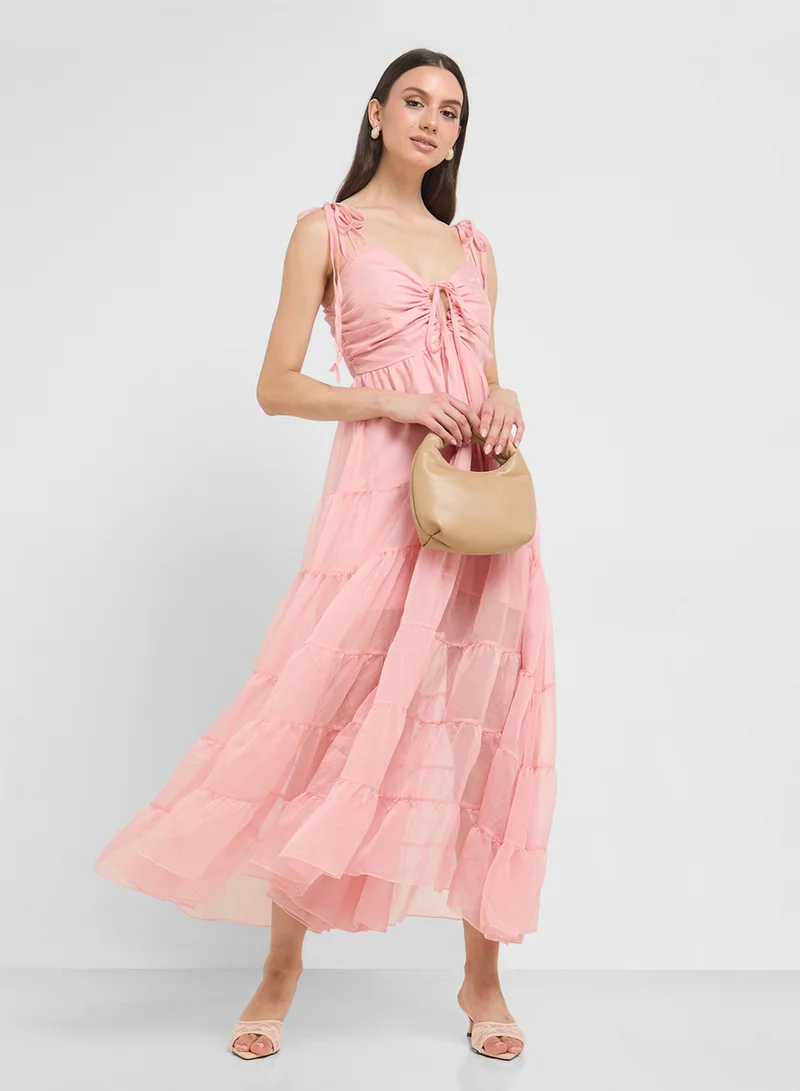 ELLA Dress With Shoulder Tie Up Straps