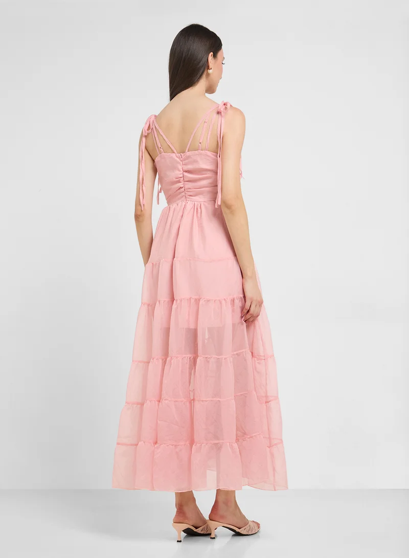 ELLA Dress With Shoulder Tie Up Straps