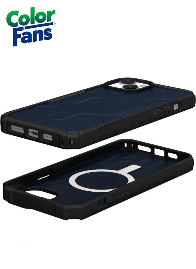 Color Fans Apple iPhone 13 Case 6.1" Pathfinder Built-in Magnet Compatible with Magnet Charging Slim Lightweight Shockproof Dropproof Rugged Protective Cover - Mallard  - Image 3
