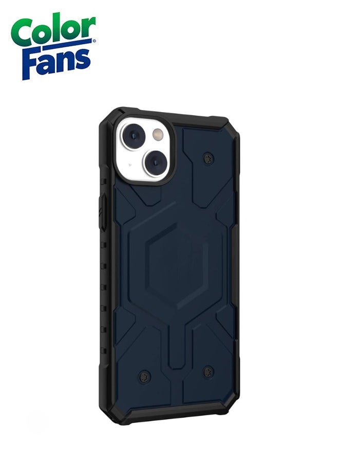 Color Fans Apple iPhone 13 Case 6.1" Pathfinder Built-in Magnet Compatible with Magnet Charging Slim Lightweight Shockproof Dropproof Rugged Protective Cover - Mallard  - Image 4