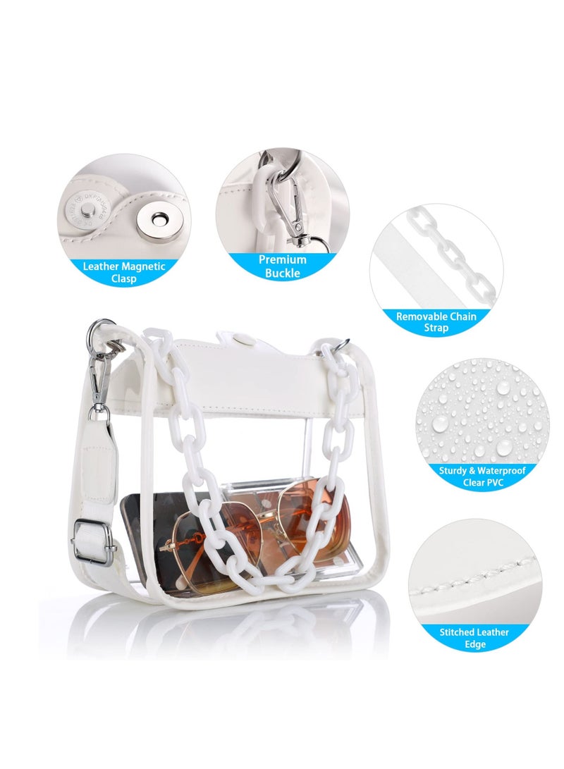 SYOSI Clear Bag Stadium Approved Clear Concert Purse for Women Clear Crossbody Handbag for Concerts Festivals Sports Events  - Image 5