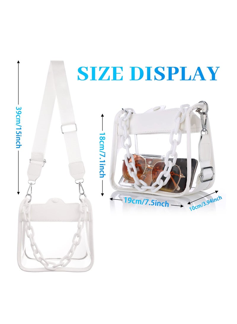 SYOSI Clear Bag Stadium Approved Clear Concert Purse for Women Clear Crossbody Handbag for Concerts Festivals Sports Events  - Image 4