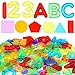 Rotatingpals 172 Pcs Translucent Light Table Manipulatives for Preschool Classroom Include Colorful Plastic Transparent Letters and Numbers Round Chips Geometric Sheet for Students Counting Spelling - Image 2