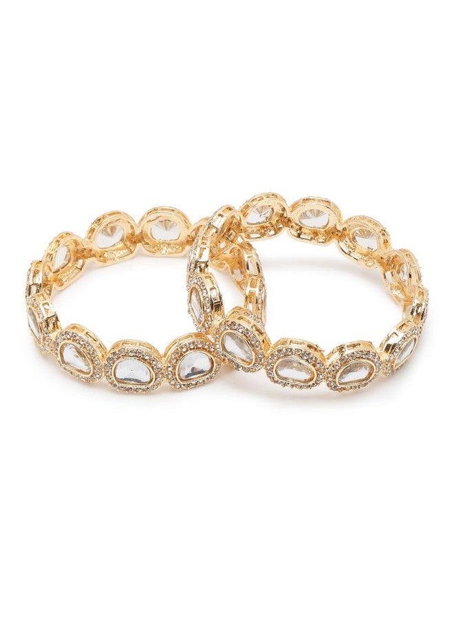 YouBella Jewellery for women Traditional Gold Plated Jewelry Bracelet Bangles for Women and Girls (2.6) - Image 4