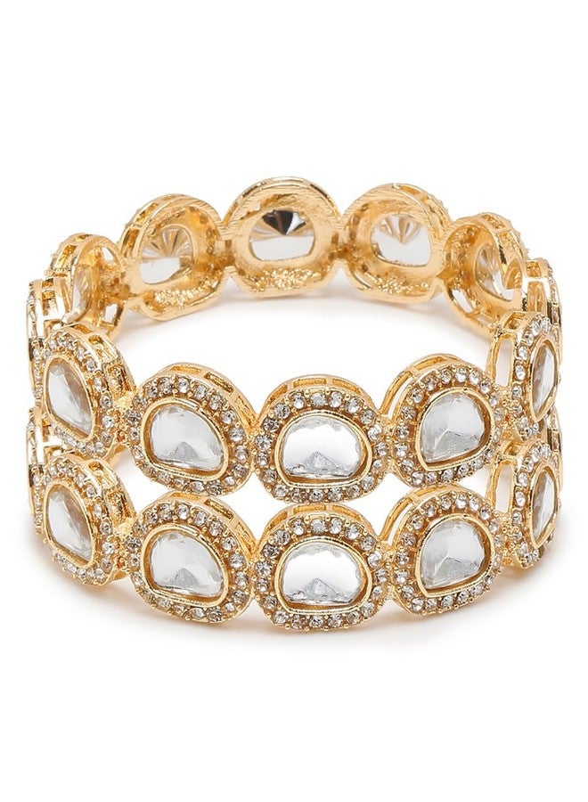 YouBella Jewellery for women Traditional Gold Plated Jewelry Bracelet Bangles for Women and Girls (2.6) - Image 1