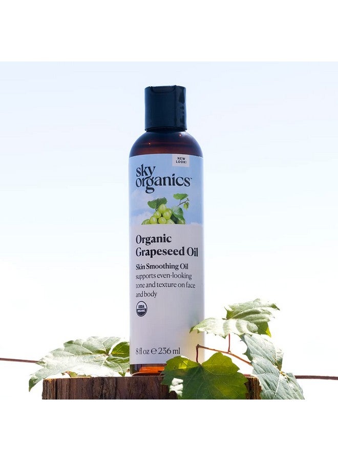 سكاي أورغانكس زيت بذور العنب العضوي من سكاي أورجانيكس، زيت مُنعّم للبشرة، يُعزز لونها وملمسها الصحي والموحد للوجه والجسم، لجميع أنواع البشرة، نقي ١٠٠٪ ومعصور على البارد، ٨ أونصة سائلة. - Image 2