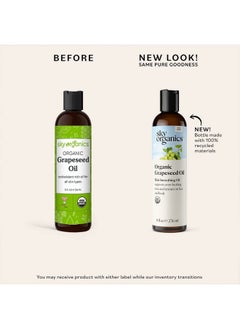 Sky Organics Sky Organics Organic Grapeseed Oil, Skin Smoothing Oil to Support Healthy and Even-Looking Skin Tone and Texture on Face and Body, for All Skin Types, 100% Pure & Cold-Pressed, 8 fl. Oz  - Image 4