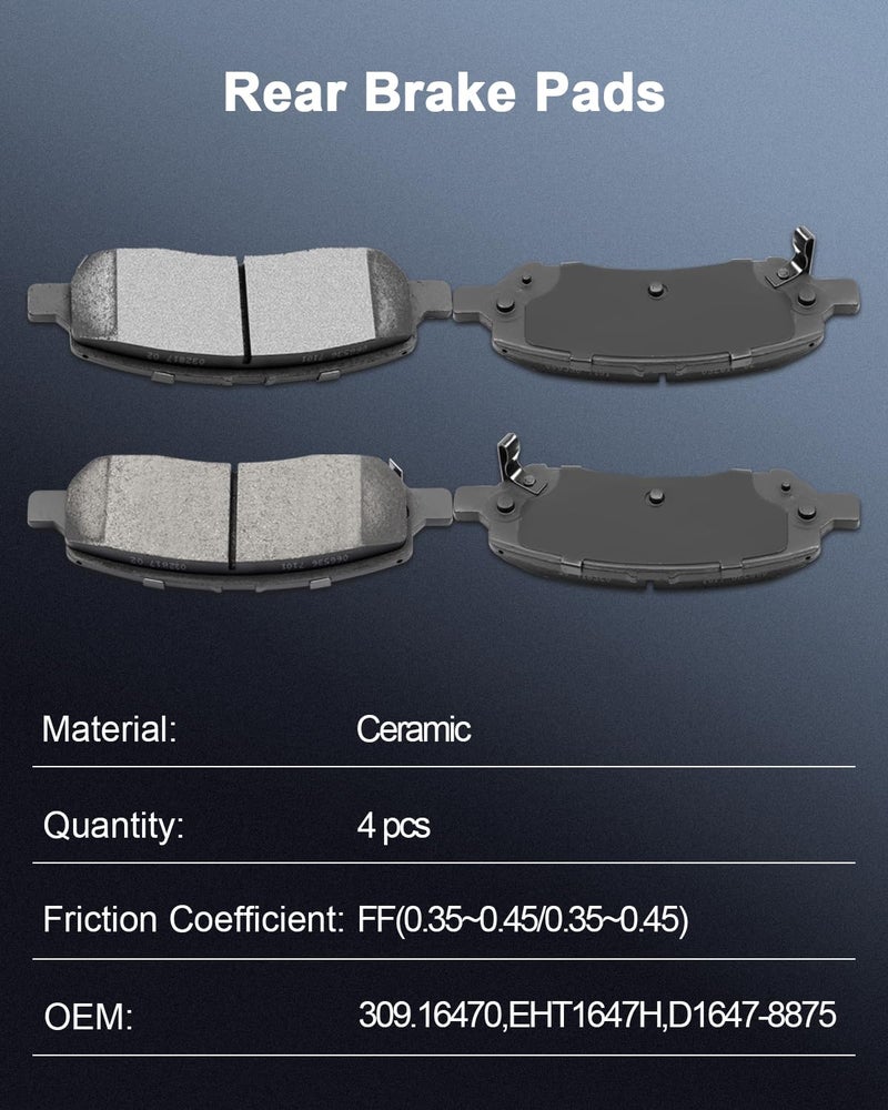 ECCPP Premium Ceramic Brake Pads Sets For 2013 2014 2015 2016 for Dodge Dart - Image 2