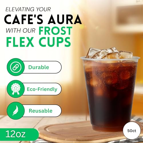 Concession Essentials – 12oz Frost Flex Plastic Cups – Shatterproof Reusable Drinkware for Parties, Weddings & Events – 50 Pack - Image 2