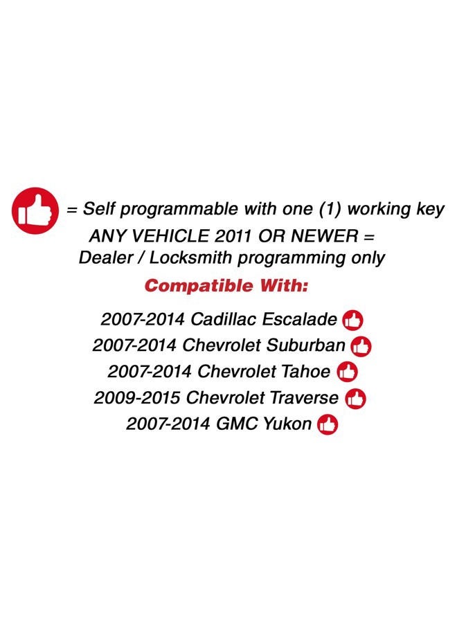 KeylessOption Keyless Entry Remote Car Key Fob for Tahoe Suburban Yukon Escalade 15913427 (Pack of 2) - Image 4