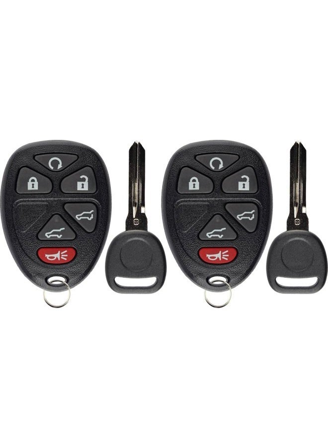 KeylessOption Keyless Entry Remote Car Key Fob for Tahoe Suburban Yukon Escalade 15913427 (Pack of 2) - Image 1