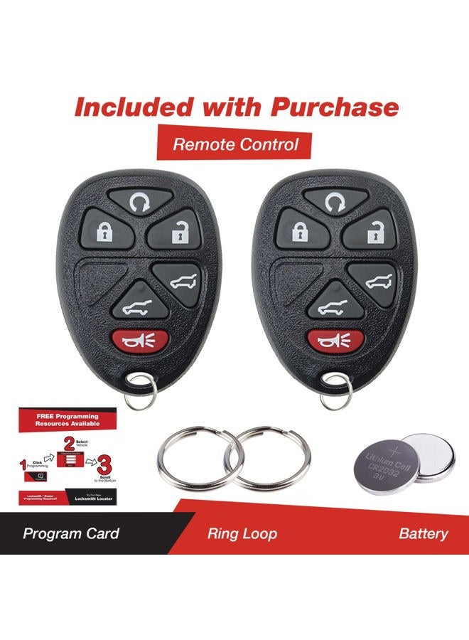 KeylessOption Keyless Entry Remote Car Key Fob for Tahoe Suburban Yukon Escalade 15913427 (Pack of 2) - Image 2