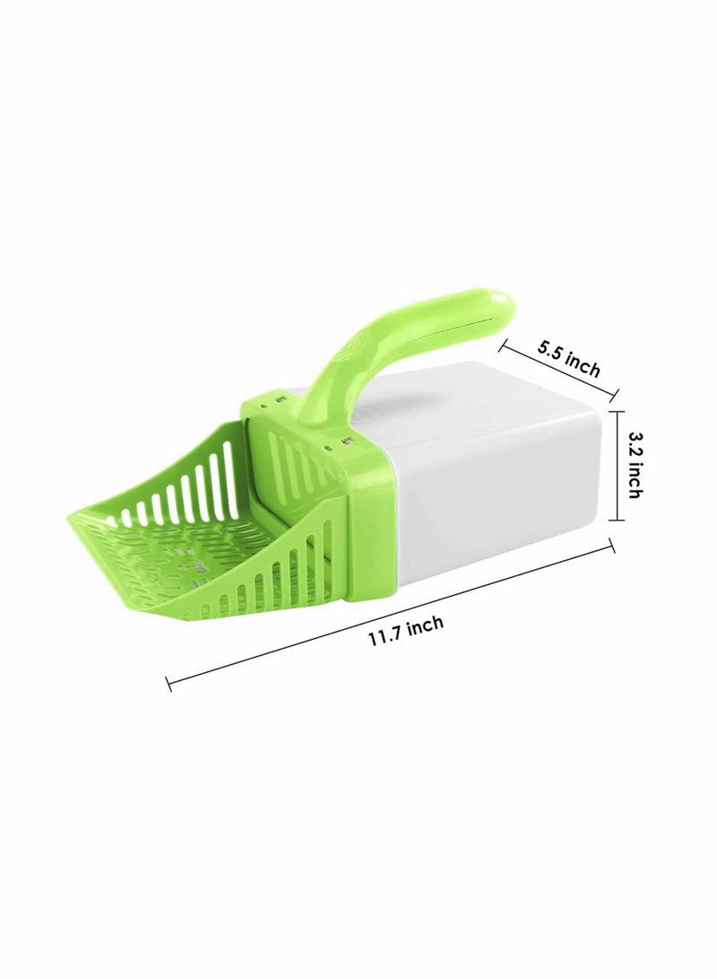 KASTWAVE Non-Stick Cat Litter Shovel and Trash Can with Extra Waste Bags - Image 2