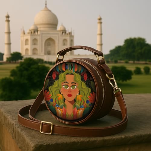 Kalankit Floral Sling Bag for Women & Girls | Stylish Crossbody & Round Side Bag with Adjustable Strap | Birthday Gift | Useful & Fashionable - Image 3