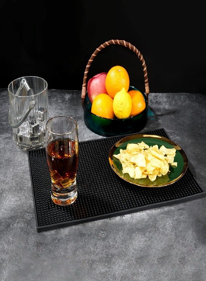 2 Drying Mat, Coffee Bar or Countertop Mats Glass Drying Mat,45*30CM, Black - Image 3