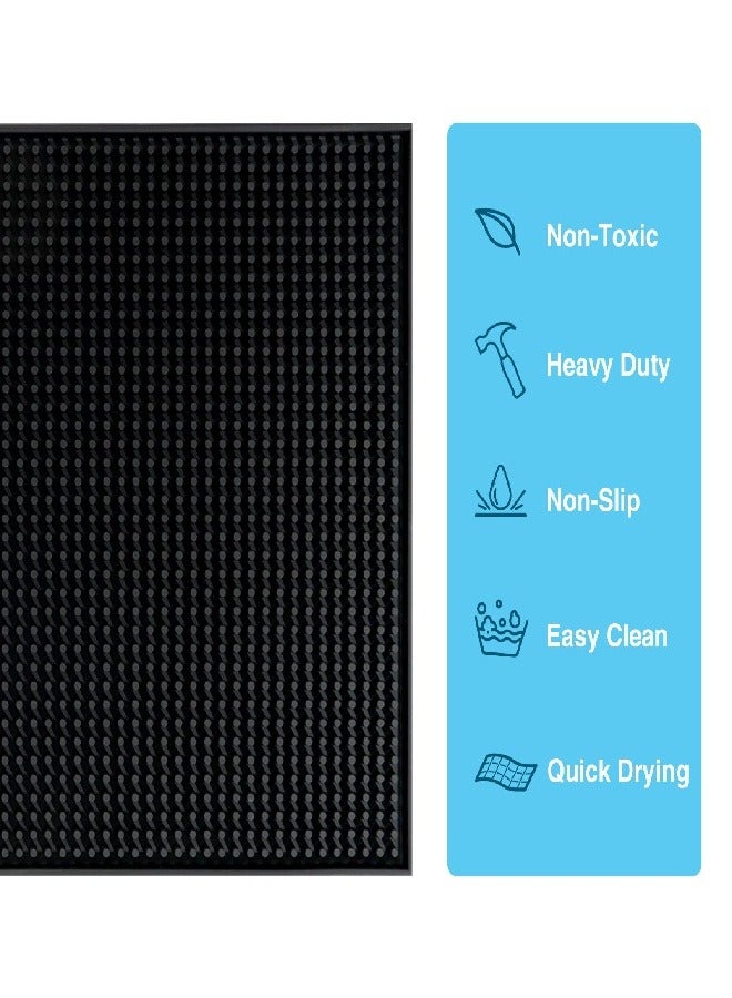 2 Drying Mat, Coffee Bar or Countertop Mats Glass Drying Mat,45*30CM, Black - Image 5