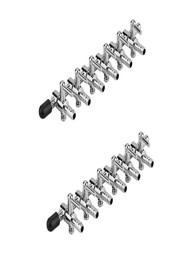 bnafes مضخة تدفق هواء متعددة الاتجاهات بستة منافذ لحوض السمك من bnafes، عبوة من قطعتين - Image 1