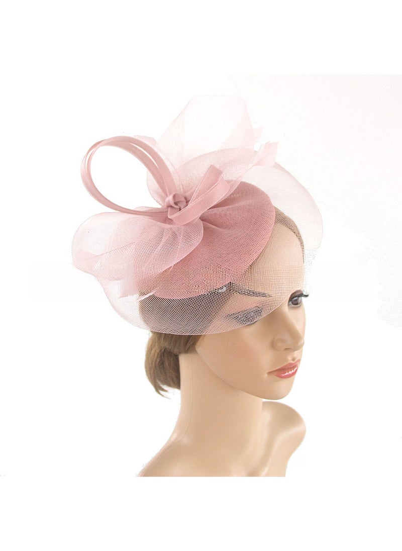 Generic Bridal Feather Fascinator Dual-Use Hair Clip Lotus root starch 