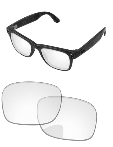 PapaViva Replacement Lenses for Ray-Ban Meta Wayfarer RW4006 & RW4012 50mm AI Glasses HD Clear Non-polarized - Image 1