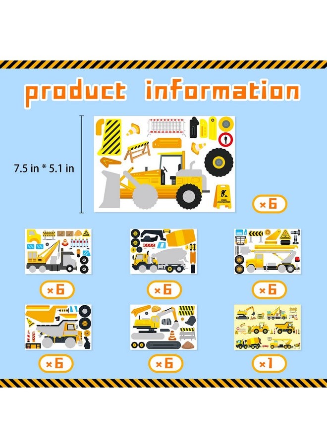 Construction Truck Stickers Kits 36 Sheets Diy Engineering Vehicles Stickers Make Your Own Construction Stickers With 6 Designs Construction Theme Party Favors For Boys Girls - pzsku/ZCAE455AEFF75570C5DCBZ/45/_/1697273269/10b9c9ac-826f-4151-8cfe-10d755660695